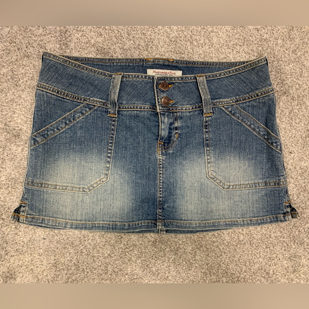 Vintage Y2K Abercrombie & Fitch Jean Mini Skirt
